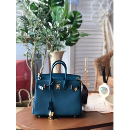 Replica Hermes Blue Birkin 25 Gold Hardware Bag