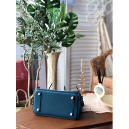 Replica Hermes Blue Birkin 25 Gold Hardware Bag