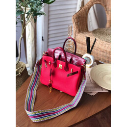 Replica Hermes Fuchsia Birkin 25 Gold Hardware Bag