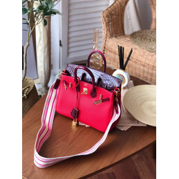 Replica Hermes Red Birkin 25 Gold Hardware Bag