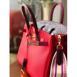 Replica Hermes Red Birkin 25 Gold Hardware Bag
