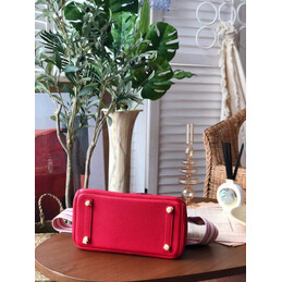 Replica Hermes Red Birkin 25 Gold Hardware Bag