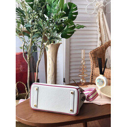 Replica Hermes White Purple Birkin 25 Gold Hardware Bag