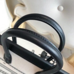 Replica Hermes Black White Print Birkin 25 Bag