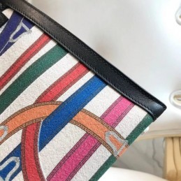 Replica Hermes White Multicolor Print Kelly 32 Bag