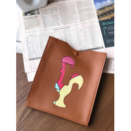 Replica Hermes Brown Multicolor Horse Print Omenitou Bag