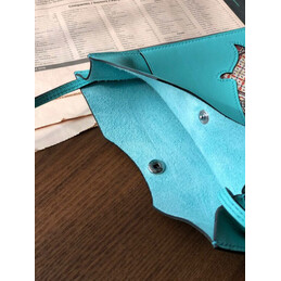 Replica Hermes Turquoise Horse Print Omenitou Bag