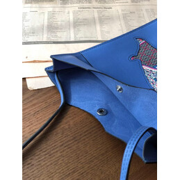 Replica Hermes Blue Horse Print Omenitou Bag