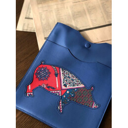 Replica Hermes Blue Horse Print Omenitou Bag