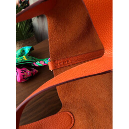 Replica Hermes Orange Green Twilly Picotin Lock 22 Bag