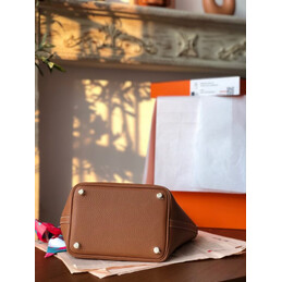 Replica Hermes Brown Pink Twilly Picotin Lock 22 Bag