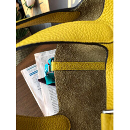 Replica Hermes Yellow Green Twilly Picotin Lock 22 Bag