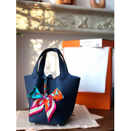 Replica Hermes Navy Blue Twilly Picotin Lock 22 Bag