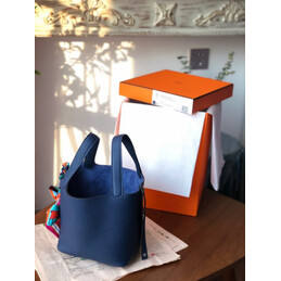 Replica Hermes Navy Blue Twilly Picotin Lock 22 Bag