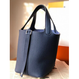 Replica Hermes Navy Blue Twilly Picotin Lock 22 Bag