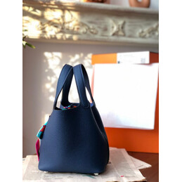 Replica Hermes Navy Blue Twilly Picotin Lock 22 Bag