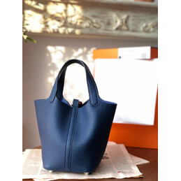 Replica Hermes Navy Blue Twilly Picotin Lock 22 Bag
