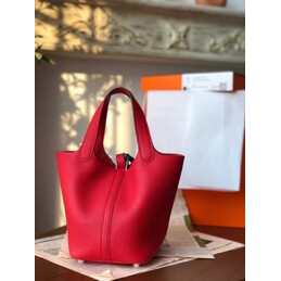 Replica Hermes Red Teal Twilly Picotin Lock 22 Bag