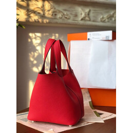 Replica Hermes Red Teal Twilly Picotin Lock 22 Bag