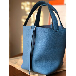 Replica Hermes Blue Pink Twilly Picotin Lock 22 Bag