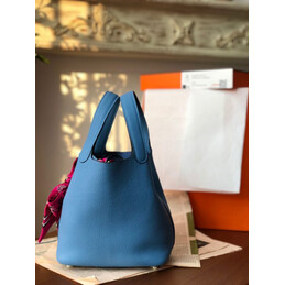 Replica Hermes Blue Pink Twilly Picotin Lock 22 Bag