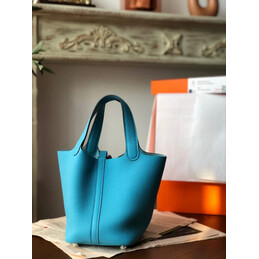 Replica Hermes Teal Purple Twilly Picotin Lock 22 Bag