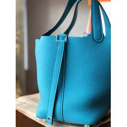 Replica Hermes Teal Purple Twilly Picotin Lock 22 Bag
