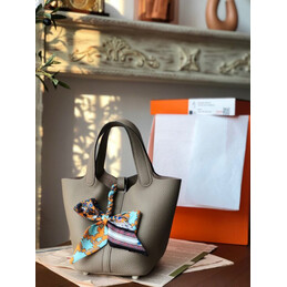 Replica Hermes Gray Multicolor Twilly Picotin Lock 22 Bag