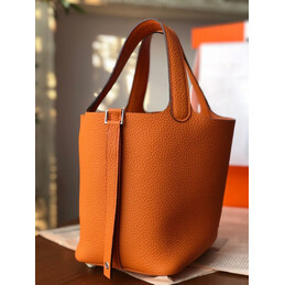 Replica Hermes Orange Blue Twilly Picotin Lock 22 Bag