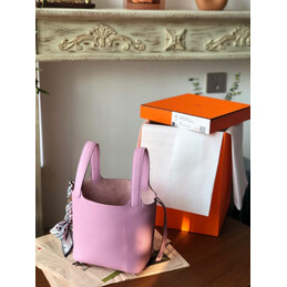Replica Hermes Pink Gray Twilly Picotin Lock 22 Bag