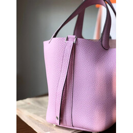 Replica Hermes Pink Gray Twilly Picotin Lock 22 Bag
