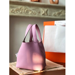 Replica Hermes Pink Gray Twilly Picotin Lock 22 Bag