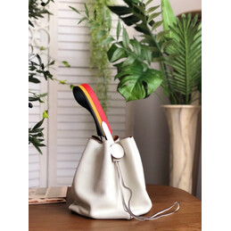 Replica Hermes White Licol 17 Multicolor Handle Bag