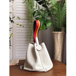 Replica Hermes White Licol 17 Multicolor Handle Bag