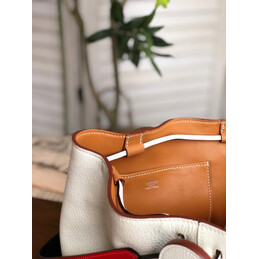 Replica Hermes White Licol 17 Multicolor Handle Bag