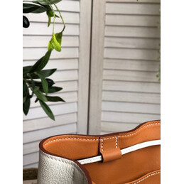 Replica Hermes White Licol 17 Multicolor Handle Bag