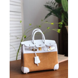 Replica Hermes Tan White Birkin 25 Gold Hardware Bag