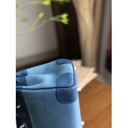 Replica Hermes Light Blue Navy Birkin 25 Crocodile Leather Trim Palladium Hardware Bag