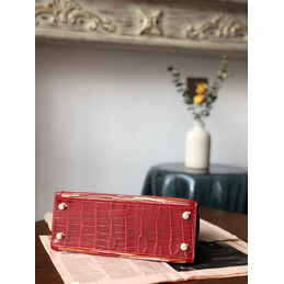 Replica Hermes Red Multicolor Print Kelly 28 Gold Hardware Bag