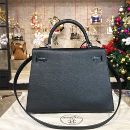 Replica Hermes Black Kelly 28 Bag