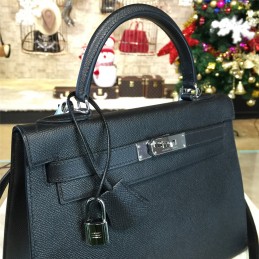 Replica Hermes Black Kelly 28 Bag