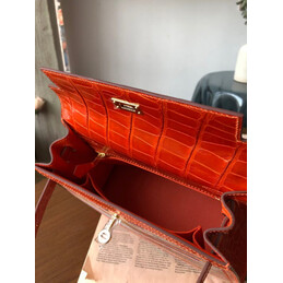 Replica Hermes Red Multicolor Print Kelly 25 Gold Hardware Bag