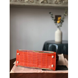 Replica Hermes Red Multicolor Print Kelly 25 Gold Hardware Bag