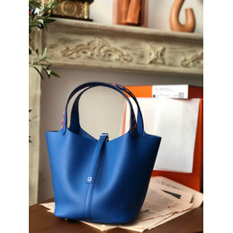Replica Hermes Blue Picotin Lock 22 Bag