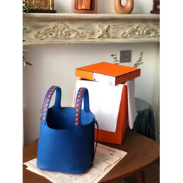 Replica Hermes Blue Picotin Lock 22 Bag
