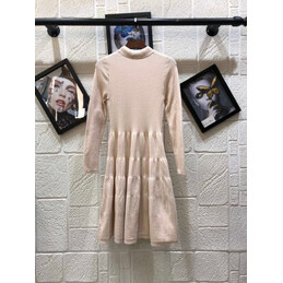 Replica Hermes white long sleeve knit dress