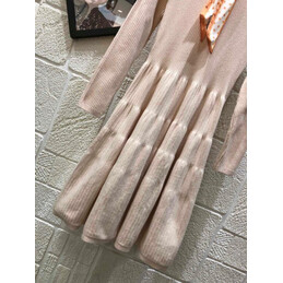 Replica Hermes white long sleeve knit dress