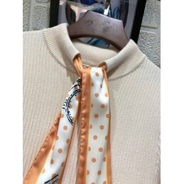 Replica Hermes white long sleeve knit dress
