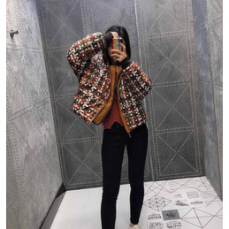 Replica Hermes Orange Quilted Puffer Jacket