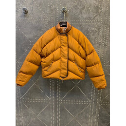 Replica Hermes Orange Quilted Puffer Jacket